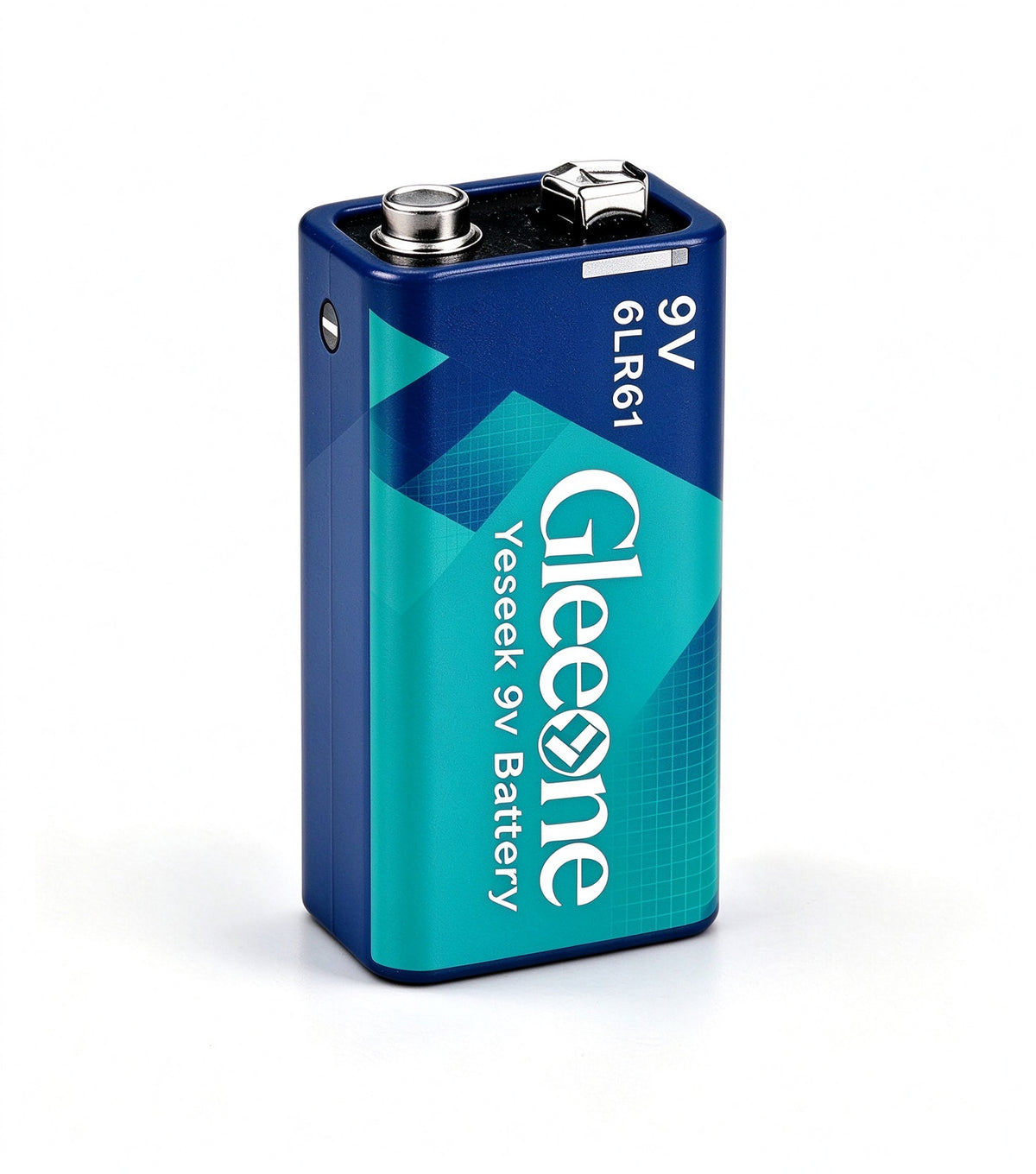 Gleeone 9V Alkaline Battery, 6LR61 9 Volt Square Battery, Long Lasting High Performance Battery for Smoke Detectors, Multimeters, Microphones