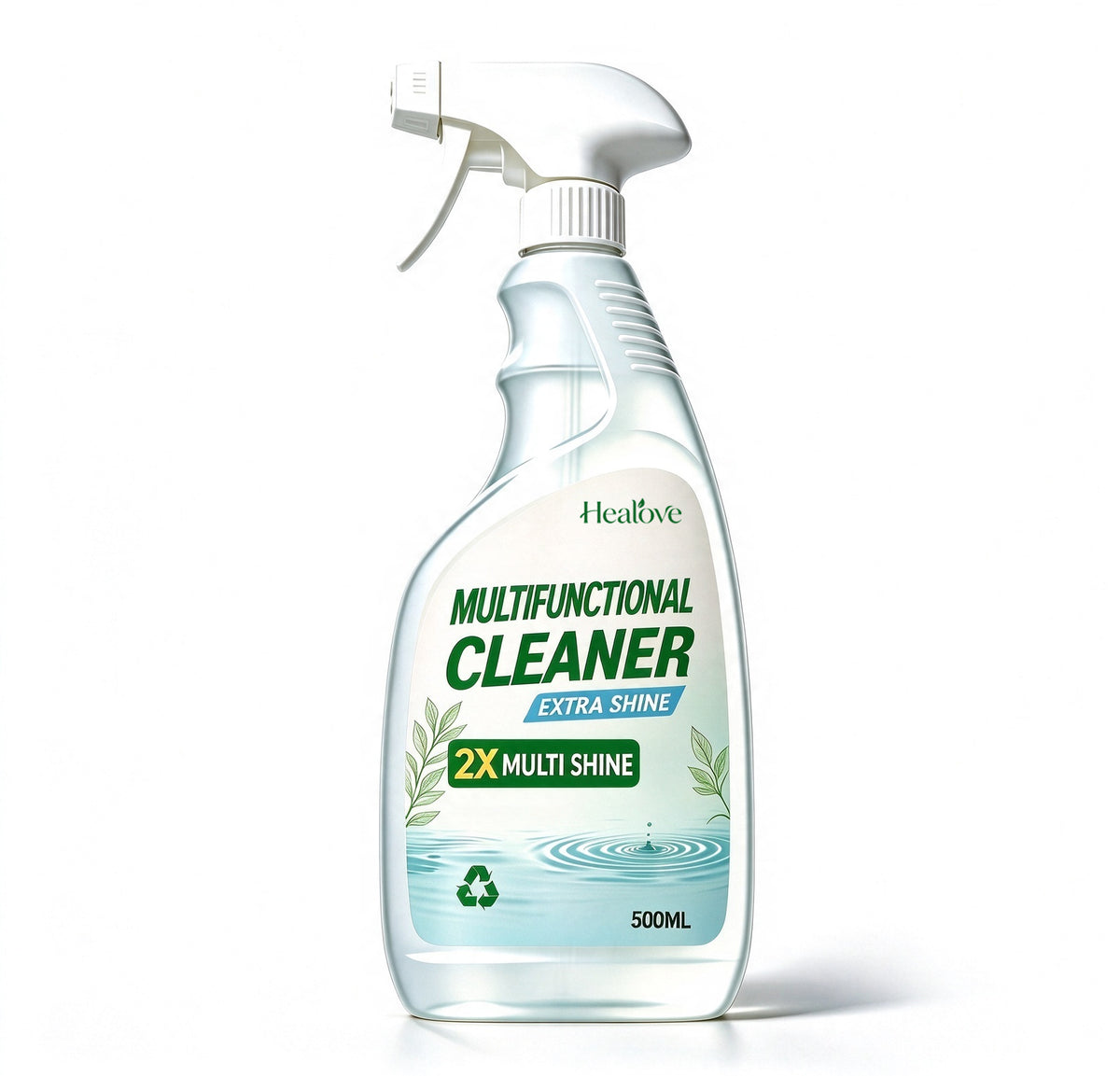 Healove Multifunctional Cleaner Spray, 500ml All Purpose Cleaner, Antibacterial All-Purpose Cleaning Spray for Kitchen, Bathroom, Countertop, Floor, Multi-Surface Extra Shine Household Cleaner