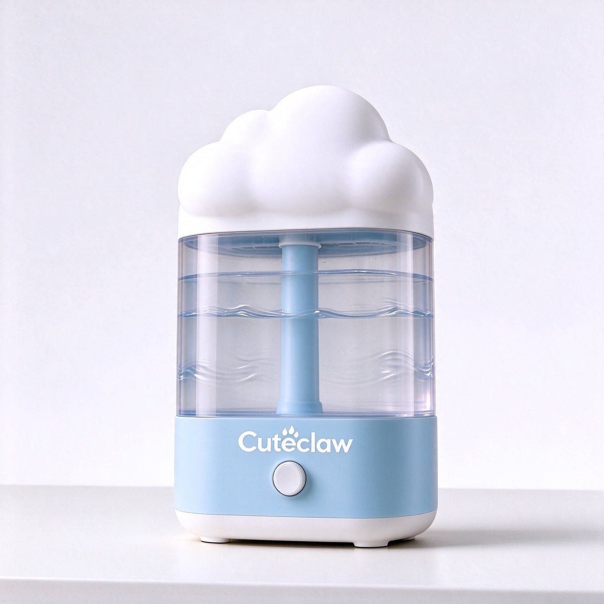 Cuteclaw Cloud Humidifier, 1.2L Ultrasonic Cool Mist Humidifier for Bedroom, Quiet Desktop Humidifier with Knob Control, Cute Cloud Shape Humidifier for Home Office Nursery