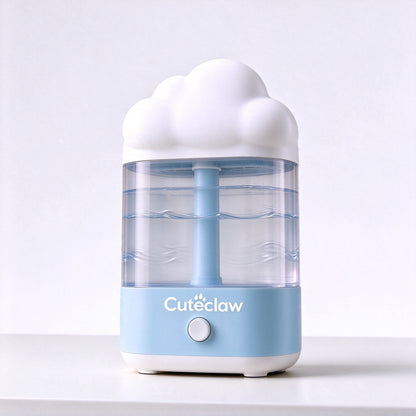 Cuteclaw Cloud Humidifier, 1.2L Ultrasonic Cool Mist Humidifier for Bedroom, Quiet Desktop Humidifier with Knob Control, Cute Cloud Shape Humidifier for Home Office Nursery