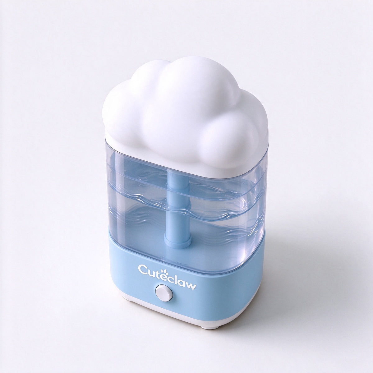 Cuteclaw Cloud Humidifier, 1.2L Ultrasonic Cool Mist Humidifier for Bedroom, Quiet Desktop Humidifier with Knob Control, Cute Cloud Shape Humidifier for Home Office Nursery
