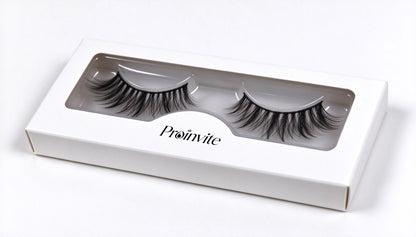 Proinvite False Eyelashes, Fluffy Wispy Faux Mink Lashes, Natural Volume Handmade Strip Eyelashes, Reusable Soft False Lashes for Daily Makeup