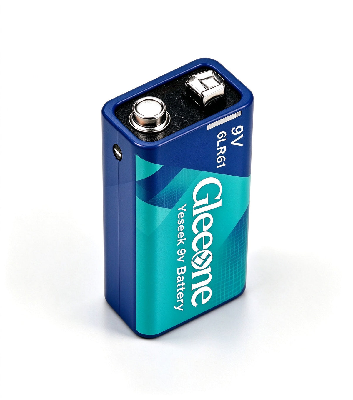 Gleeone 9V Alkaline Battery, 6LR61 9 Volt Square Battery, Long Lasting High Performance Battery for Smoke Detectors, Multimeters, Microphones