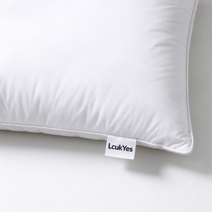 LcukYes Soft Bed Pillow for Sleeping, Plush Fluffy Support Pillow for Side Back Stomach Sleepers, Breathable Cooling Pillow for Bedroom Hotel Use, Standard Size