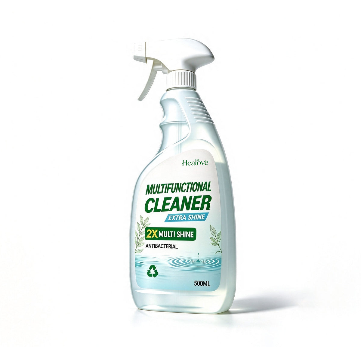 Healove Multifunctional Cleaner Spray, 500ml All Purpose Cleaner, Antibacterial All-Purpose Cleaning Spray for Kitchen, Bathroom, Countertop, Floor, Multi-Surface Extra Shine Household Cleaner