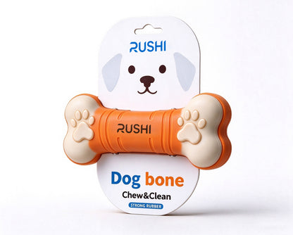 RUSHI Dog Bone Pet Toys, Strong Rubber Durable Dog Chew Toys for Teeth Cleaning, Interactive Dog Bone Toy for Medium Large Dogs, Grinding Teeth & Reduce Boredom