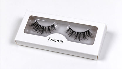 Proinvite False Eyelashes, Fluffy Wispy Faux Mink Lashes, Natural Volume Handmade Strip Eyelashes, Reusable Soft False Lashes for Daily Makeup