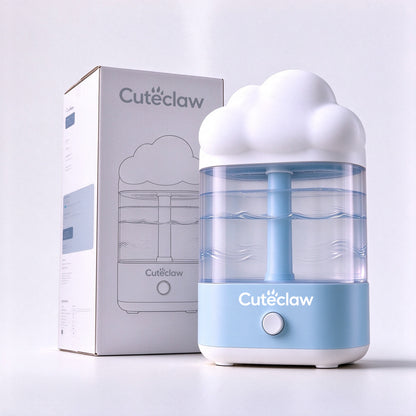 Cuteclaw Cloud Humidifier, 1.2L Ultrasonic Cool Mist Humidifier for Bedroom, Quiet Desktop Humidifier with Knob Control, Cute Cloud Shape Humidifier for Home Office Nursery