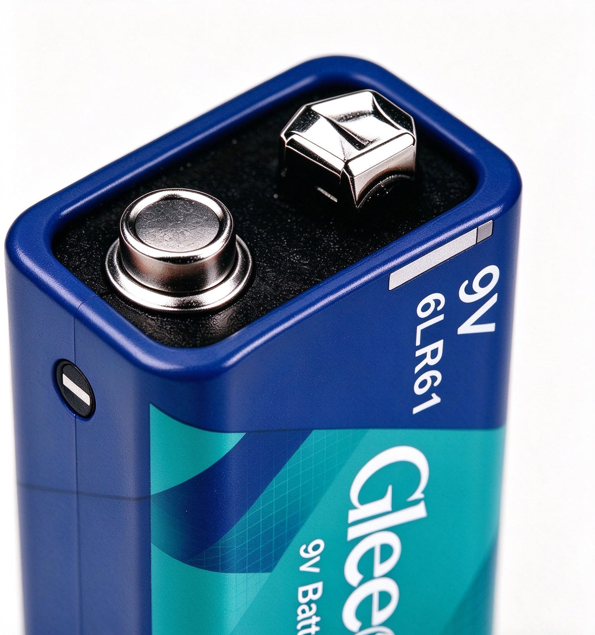 Gleeone 9V Alkaline Battery, 6LR61 9 Volt Square Battery, Long Lasting High Performance Battery for Smoke Detectors, Multimeters, Microphones