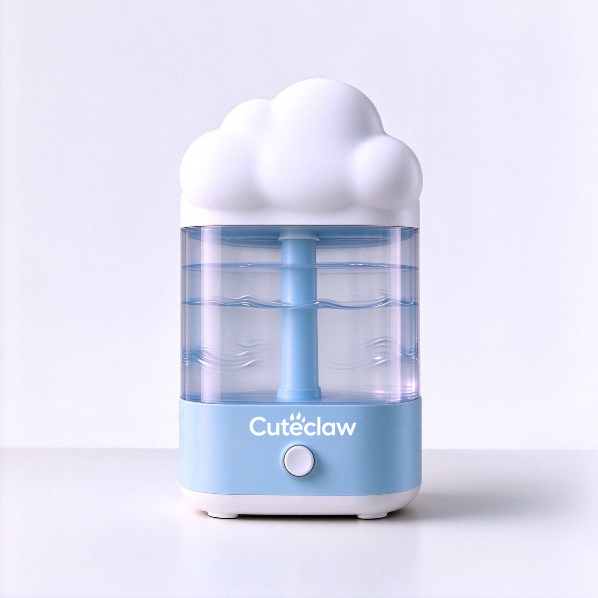 Cuteclaw Cloud Humidifier, 1.2L Ultrasonic Cool Mist Humidifier for Bedroom, Quiet Desktop Humidifier with Knob Control, Cute Cloud Shape Humidifier for Home Office Nursery