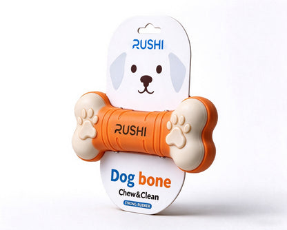 RUSHI Dog Bone Pet Toys, Strong Rubber Durable Dog Chew Toys for Teeth Cleaning, Interactive Dog Bone Toy for Medium Large Dogs, Grinding Teeth & Reduce Boredom