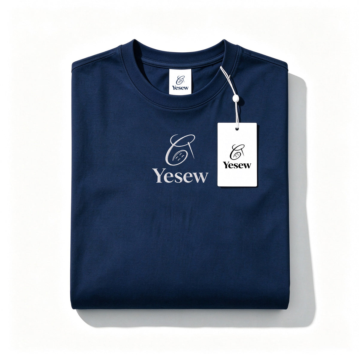 Yesew Men's Classic Short Sleeve T-Shirt, Crew Neck Cotton Tee with Embroidered Logo, Casual Basic Solid Color T Shirt