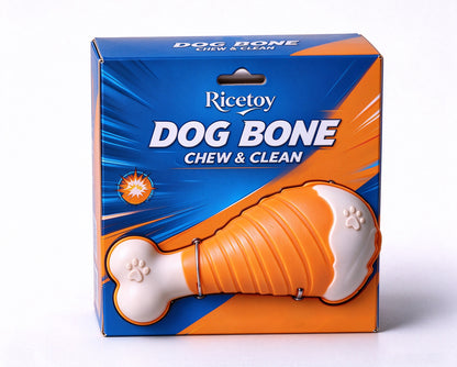 Ricetoy Dog Bone Pet Toys, Durable Dog Chew Toys for Teeth Cleaning, Tough Interactive Dog Bone Toy for Medium Large Dogs, Reduce Boredom & Teeth Grinding