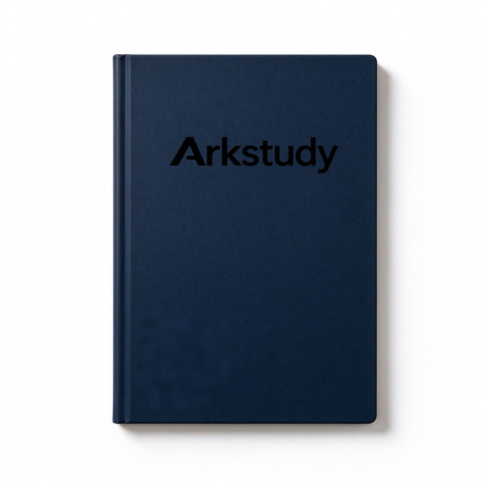 Arkstudy Navy Hardcover Notebook, Minimalist Thick Journal, Acid-Free ...