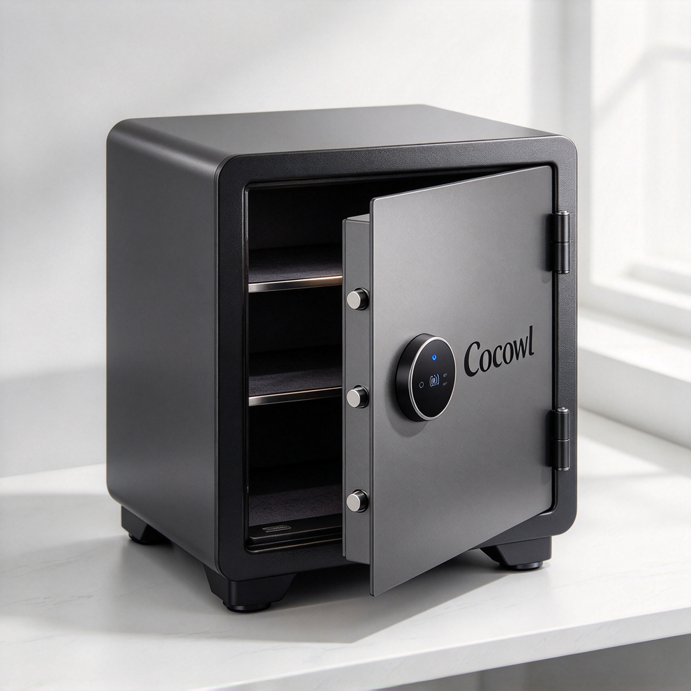 Cocowl Home Safe Box, Fingerprint Digital Security Safe with Removable ...