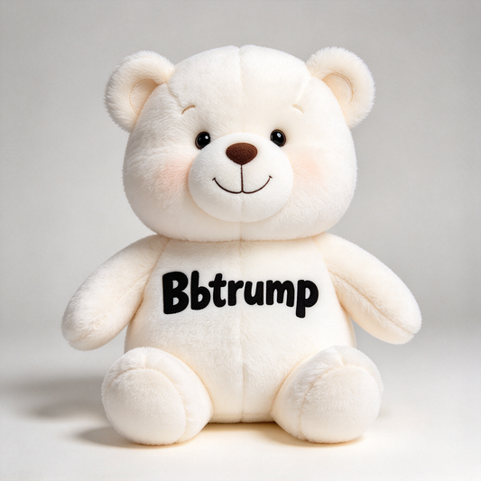 Bbtrump Cute White Sitting Teddy Bear Plush Toy, Ultra Soft Huggable Stuffed Animal, Comfort Companion Plushie for Boys Girls, Perfect Birthday Holiday Gift for Kids and Adults
