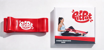 PitPat Resistance Bands for Fitness Purposes, Premium Elastic Fitness Bands, Heavy Duty Stretch Workout Bands for Strength Training, Physical Therapy, Yoga, Home Gym Exercise
