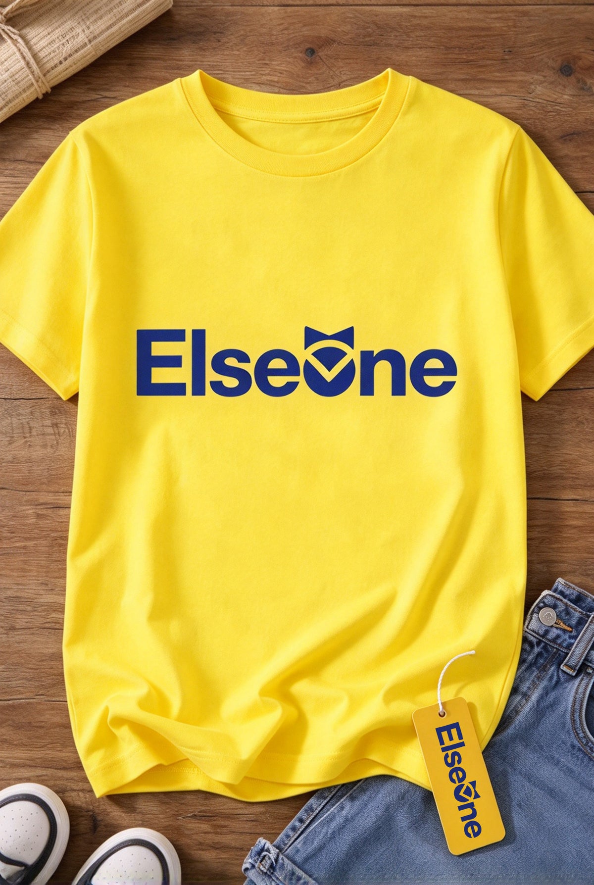 Elseone Men's Graphic T-Shirt, Crew Neck Short Sleeve Tee, Casual Classic Logo Print Summer Tops