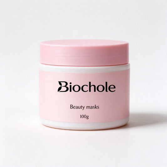 Biochole Beauty Mask 100g, Hydrating Nourishing Brightening Spreadable Wash Off Facial Mask, Evens Dull Skin Tone, Creamy Texture Face Mask Suitable for All Skin Types