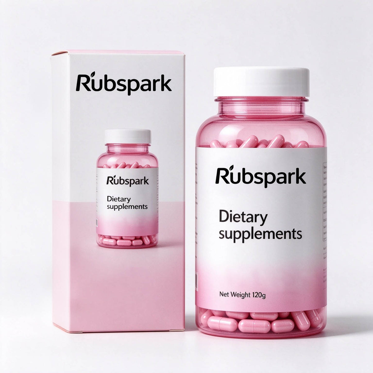 Rubspark Dietary Supplement Capsules 120g, Premium Herbal Complex Daily Dietary Supplements, Support Overall Wellness and Healthy Glowing Appearance