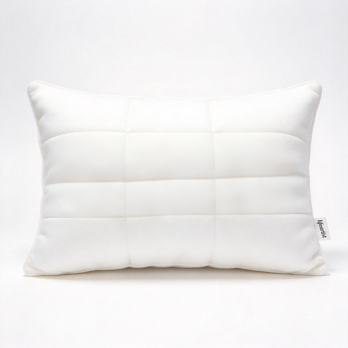 lifeartist Grid Quilted High Elastic Sleeping Pillow, Compressible for Shipping, Skin Friendly Breathable Neck Support Pillow for Side and Back Sleepers, Home Guest Room Dorm Use