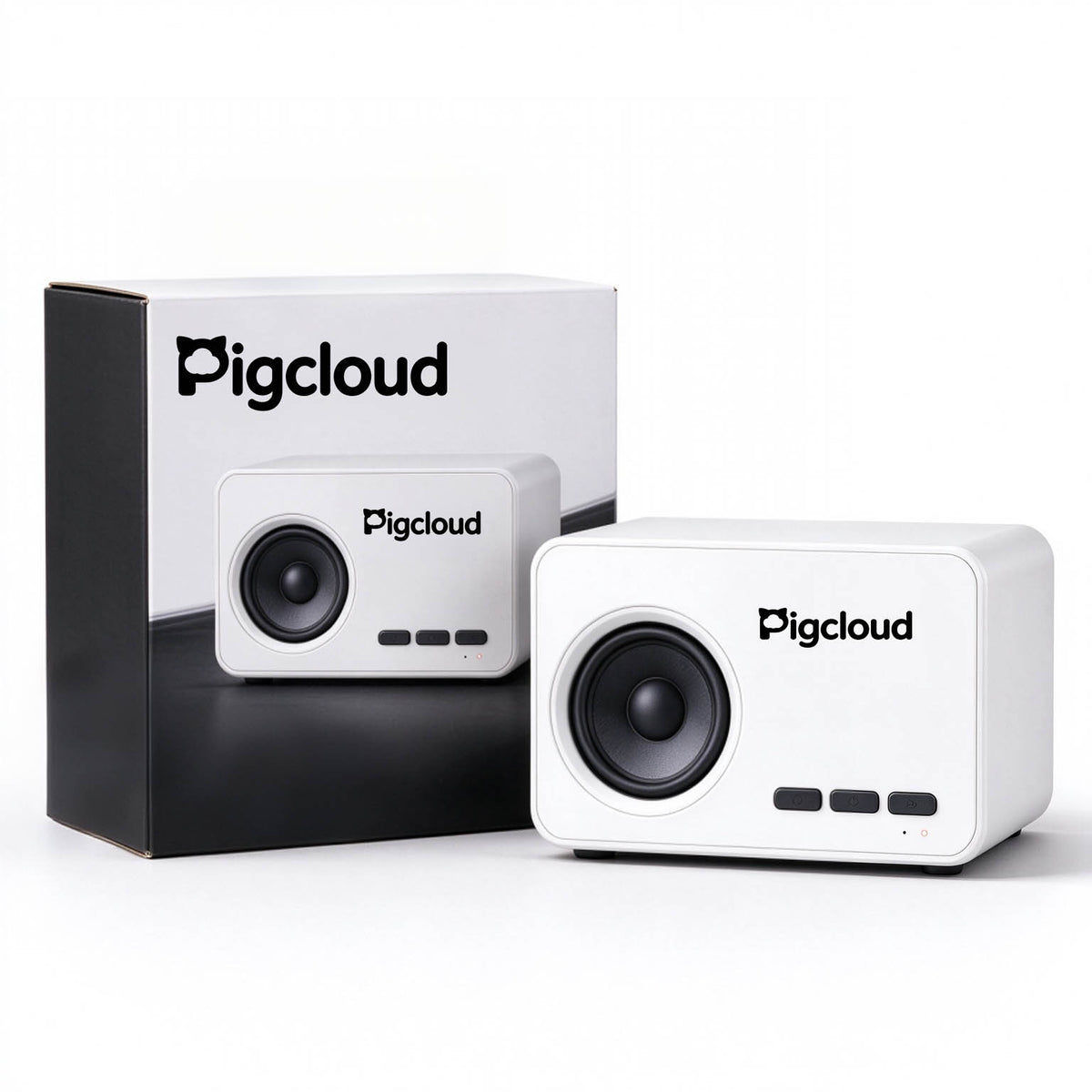 Pigcloud Bluetooth Desktop Speaker, Minimalist Retro Compact Loudspeak ...