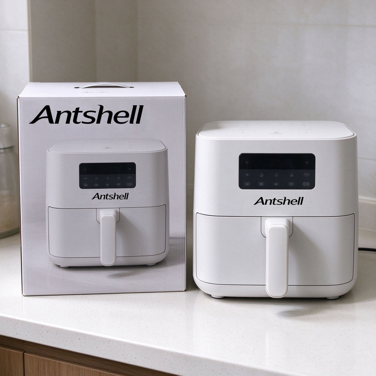 Antshell Digital Air Fryer, Large Capacity Touch Screen Air Fryer, Non Stick Basket Hot Air Fryer for Healthy Low Oil Cooking, Fries Chicken Veggies Snacks for Family Meals