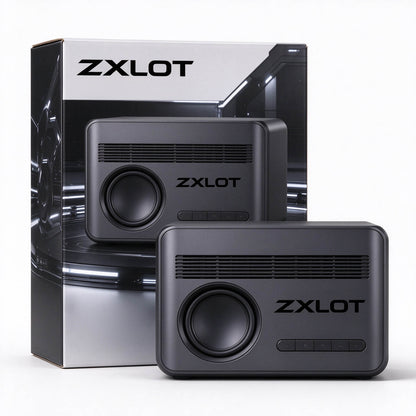 ZXLOT Desktop Bluetooth Speaker, Matte Black Compact Stereo Loudspeaker, Powerful Deep Bass Wireless Audio Speaker, Hi-Fi Sound Box for Home and Office