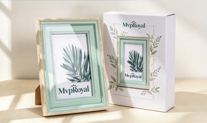 MvpRoyal Wooden Picture Frame, Mint Green Two-Tone Photo Frame, Tabletop Display & Wall Mount Photo Frame for Home Decor, Gift for Family Friends