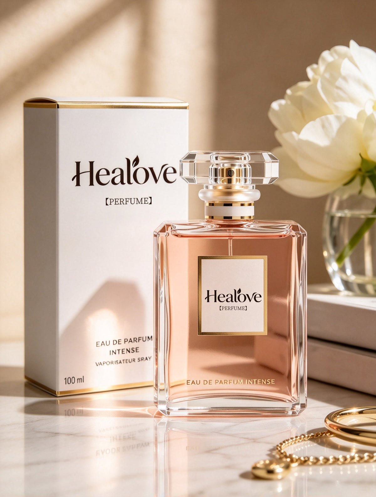 Healove Eau de Parfum Intense for Women, 100ml Long Lasting Fragrance Spray, Elegant Floral Scent Perfumes, Luxury Glass Bottle Perfumes for Daily Wear & Gift