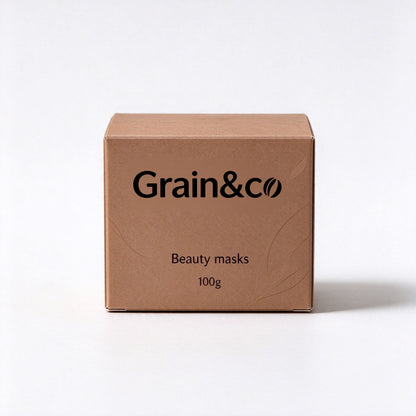 Grain&co Beauty Mask 100g, Oil Control Purifying Calming Spreadable Wash Off Facial Mask, Clay Cream Texture, Absorbs Excess Oil, Deep Pore Cleansing Mask for Rough Skin