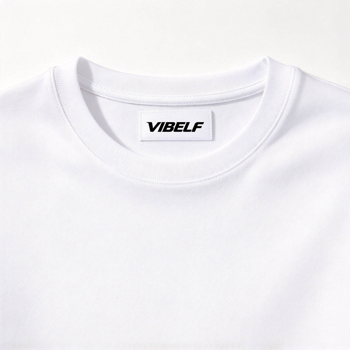 VIBELF Classic White Crew Neck Short Sleeve T-Shirt, Premium Soft Cotton Plain Basic Tee, Versatile Casual T-Shirt for Men Women Everyday Outfit and Layering