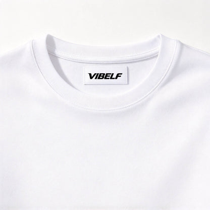 VIBELF Classic White Crew Neck Short Sleeve T-Shirt, Premium Soft Cotton Plain Basic Tee, Versatile Casual T-Shirt for Men Women Everyday Outfit and Layering