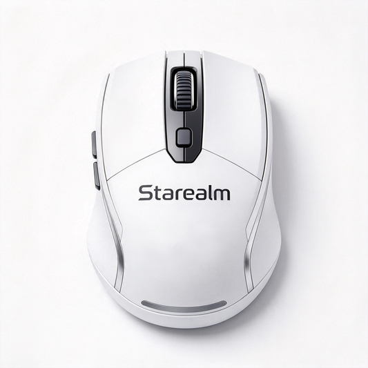 Starealm Wireless Computer Mouse, Ergonomic 2.4G Wireless Mouse with Adjustable DPI, Multi Buttons for Laptop Desktop PC Office Gaming