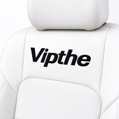 Vipthe Vehicle Replacement Seat, Ergonomic Breathable Automotive Seat, White Wear-resistant Full Wrap Car Seat