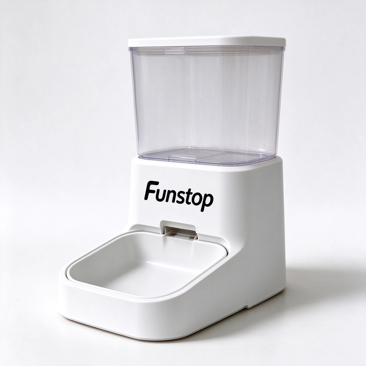 Funstop Gravity Pet Feeder, Large Capacity Airtight Food Storage Container, Automatic Dry Food Dispenser Bowl for Cats and Dogs, Indoor Pet Feeding Station