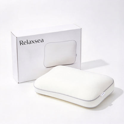 Relaxsea Memory Foam Pillow, Ergonomic Contour Cervical Pillow for Side Back Stomach Sleepers, Soft Support Bed Pillow, Vacuum Compressed for Convenient Shipping