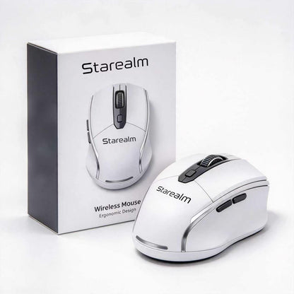 Starealm Wireless Computer Mouse, Ergonomic 2.4G Wireless Mouse with Adjustable DPI, Multi Buttons for Laptop Desktop PC Office Gaming