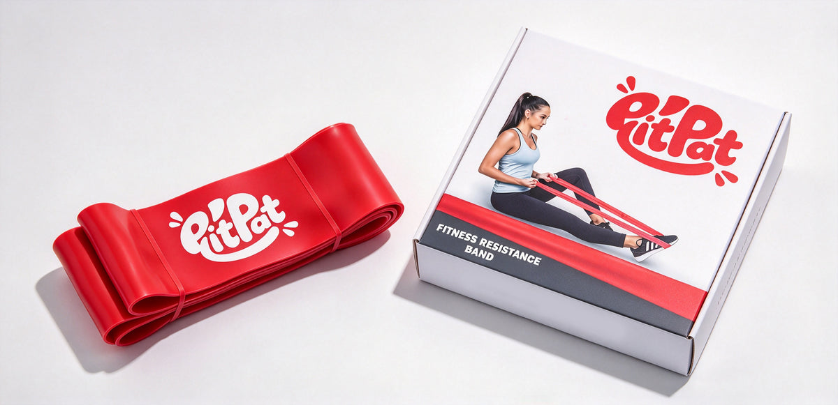 PitPat Resistance Bands for Fitness Purposes, Premium Elastic Fitness Bands, Heavy Duty Stretch Workout Bands for Strength Training, Physical Therapy, Yoga, Home Gym Exercise