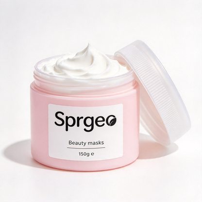 Sprgeo Beauty Mask, Hydrating Nourishing Cream Facial Mask, Deep Moisturizing Skincare Mask for Dry Dull Skin