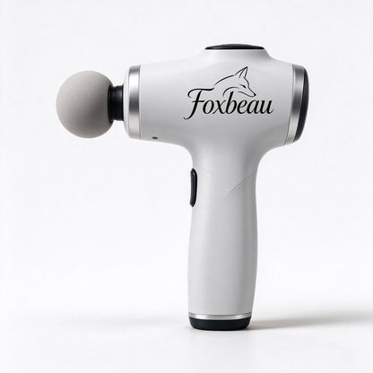 Foxbeau Portable Mini Massage Gun Deep Tissue Percussion Massager for Muscle Pain Relief Rechargeable Handheld Massage Device for Workout Gym Office Home Travel Use