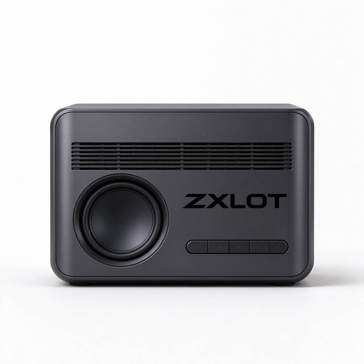 ZXLOT Desktop Bluetooth Speaker, Matte Black Compact Stereo Loudspeaker, Powerful Deep Bass Wireless Audio Speaker, Hi-Fi Sound Box for Home and Office