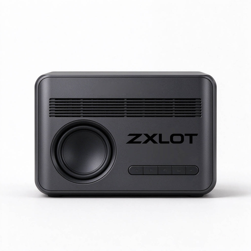 ZXLOT Desktop Bluetooth Speaker, Matte Black Compact Stereo Loudspeake ...