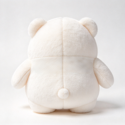 Cubville Cream Chubby Sitting Bear Plush Toy, Ultra Soft Huggable Stuffed Animal with High Resilience Filling, Comfort Companion for Kids, Perfect Birthday Holiday Gift