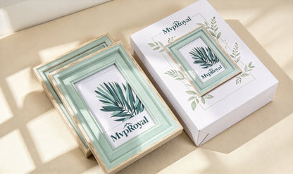 MvpRoyal Wooden Picture Frame, Mint Green Two-Tone Photo Frame, Tabletop Display & Wall Mount Photo Frame for Home Decor, Gift for Family Friends