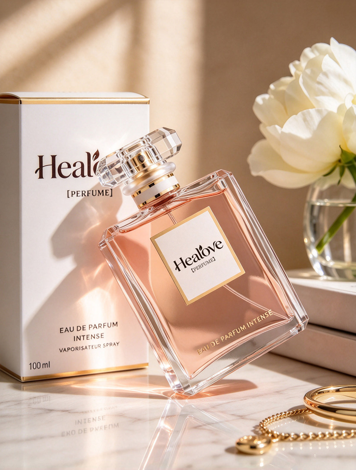 Healove Eau de Parfum Intense for Women, 100ml Long Lasting Fragrance Spray, Elegant Floral Scent Perfumes, Luxury Glass Bottle Perfumes for Daily Wear & Gift