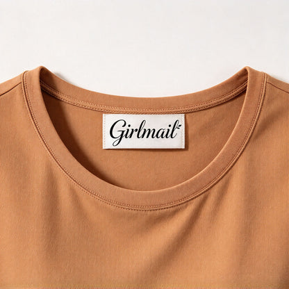 Girlmail Womens Crew Neck Short Sleeve Fit and Flare Dress, Solid Casual Slim Mini A Line Dress for Daily Wear and Office