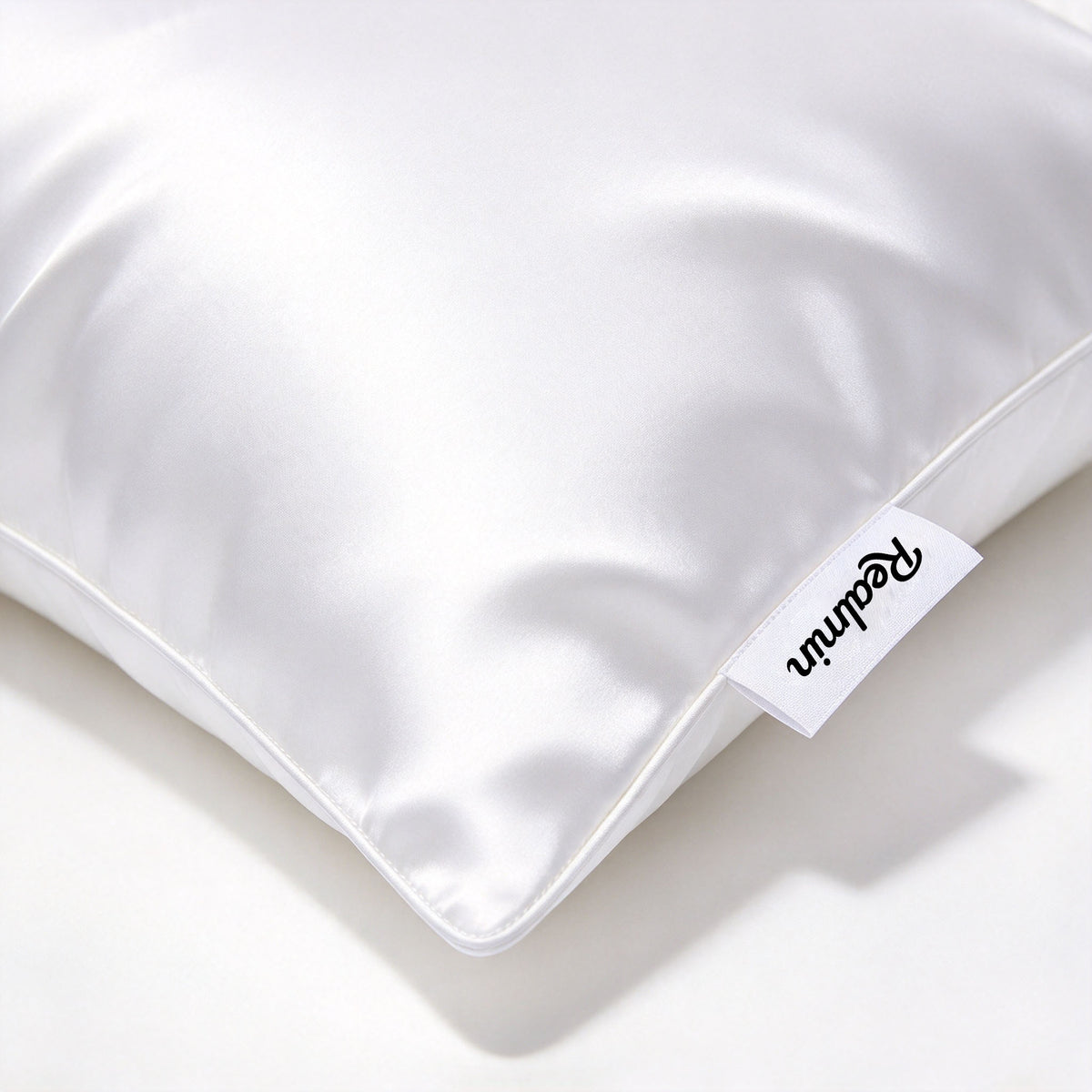 Realmin Satin Pillow for Hair and Skin, Silky Smooth Satin Pillow, Luxury Cooling Pillow for Sleeping, Vacuum Compressed for Convenient Shipping