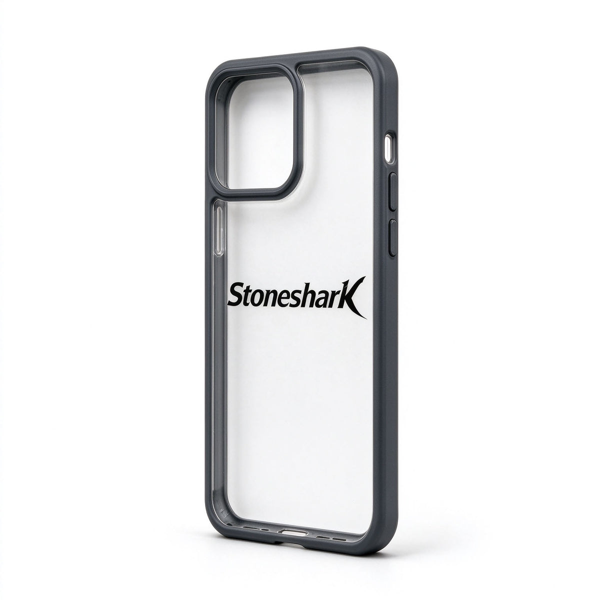 Stoneshark Clear Shockproof Phone Case, Slim Anti-Yellowing Protective Cover with Raised Camera Screen Bumper for Smartphone