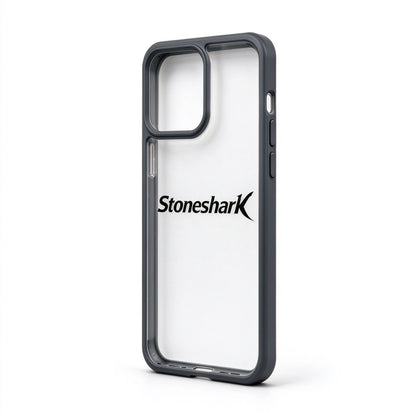 Stoneshark Clear Shockproof Phone Case, Slim Anti-Yellowing Protective Cover with Raised Camera Screen Bumper for Smartphone